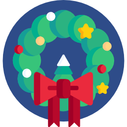 corona de navidad icono