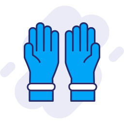 Protective gloves icon