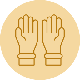 guanti protettivi icona