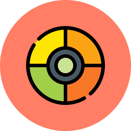cerchio di colori icona