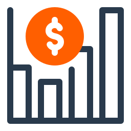 grafico finanziario icona