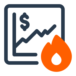 tendência de mercado Ícone