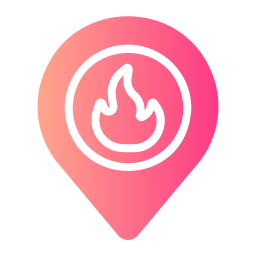 lokalizacja pożaru ikona