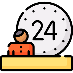24 uurs service icoon