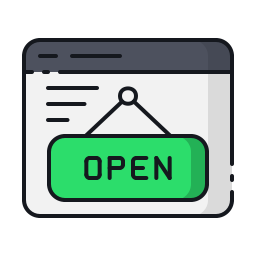 Open sign icon