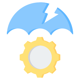 Broken umbrella icon