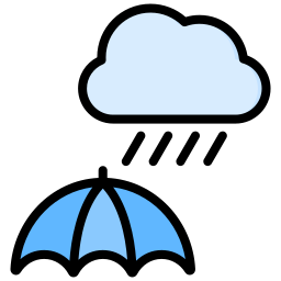 bescherming tegen regen icoon