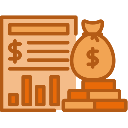 rapport financier Icône