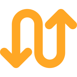 Curved arrow icon