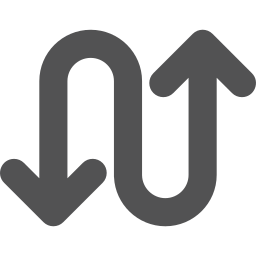 Curved arrow icon