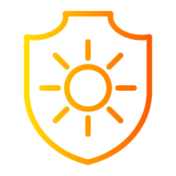 protezione solare icona