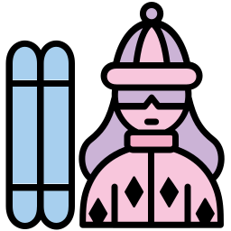 esquiador icono