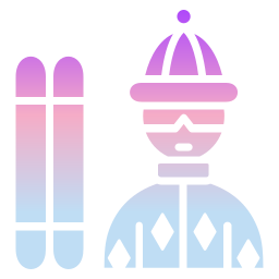 esquiador icono