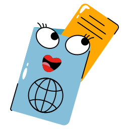 Passport ticket icon