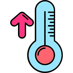 alta temperatura icona