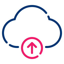 téléchargement dans le cloud Icône