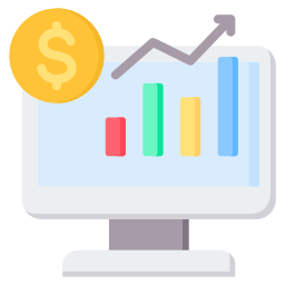 tendências de mercado Ícone