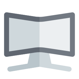 gebogener monitor icon