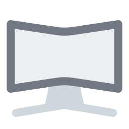 gebogen monitor icoon