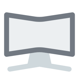 gebogener monitor icon