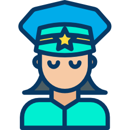 femme policier Icône