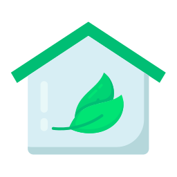 Green house icon