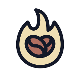 Roasted coffee beans icon