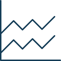 gráfico de área Ícone