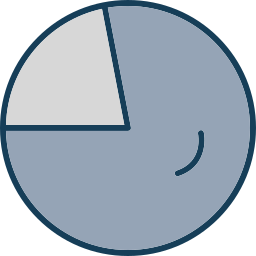 gráfico circular Ícone
