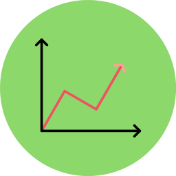 graphique en ligne Icône