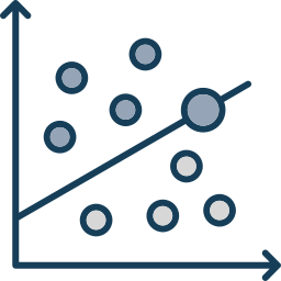 gráfico de dispersão Ícone