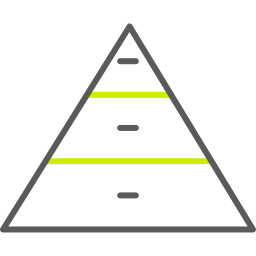 grafico a piramide icona