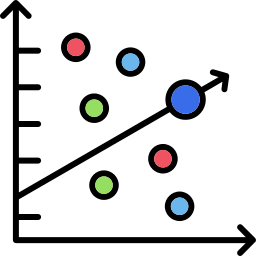 graphique de dispersion Icône