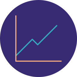 graphique linéaire Icône