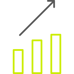 gráfico de flechas icono