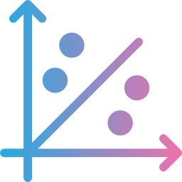 gráfico de dispersión icono