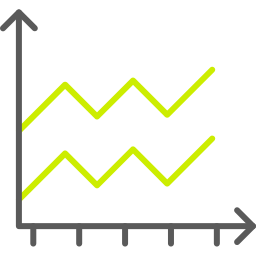 gráfico de área Ícone