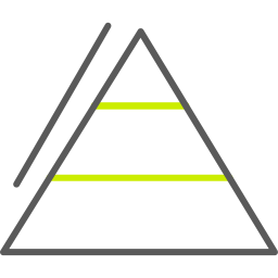 diagramme pyramidal Icône