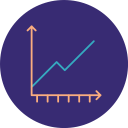 gráfico de linea icono