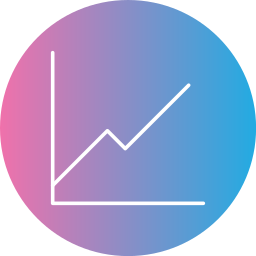 graphique linéaire Icône