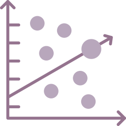 gráfico de dispersão Ícone