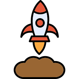 Rocket launch icon