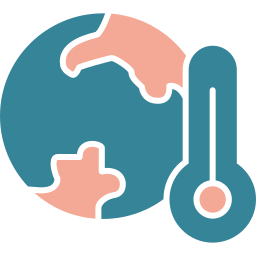 il riscaldamento globale icona