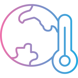 le réchauffement climatique Icône