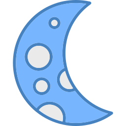 luna creciente icono