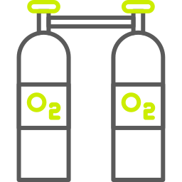 bouteilles d'oxygène Icône