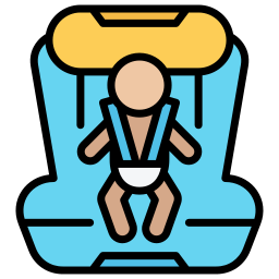 Baby car seat icon