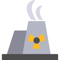 fisión nuclear icono