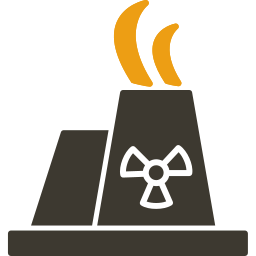 fisión nuclear icono