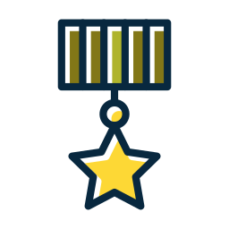 gwiazdkowy medal ikona
